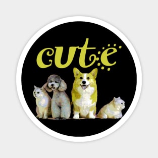 Cute Dogs and Cats Magnet